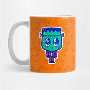 Cute little monster Frankenstein pattern Mug